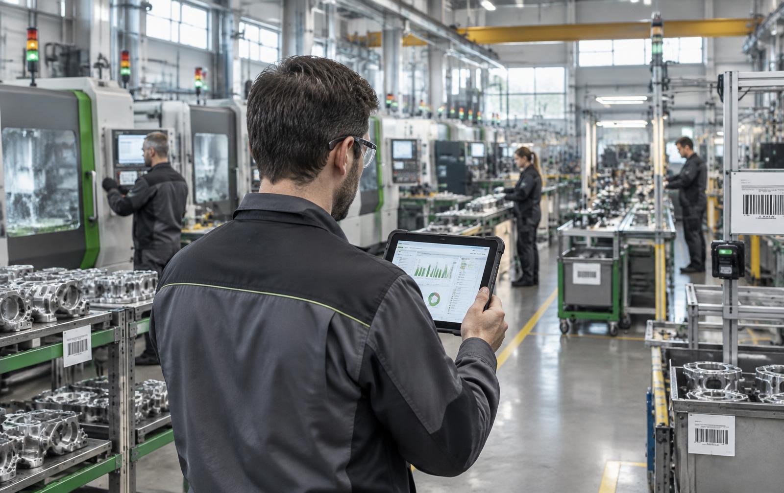 Producción de componentes de automoción controlada mediante un sistema MES